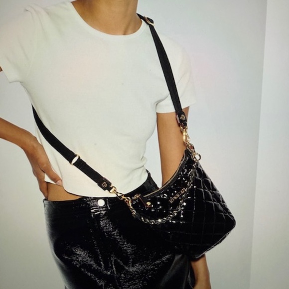 MZ Wallace Crosby Go Quilted Patent Crossbody Bag - Brand New - Picture 2 of 5